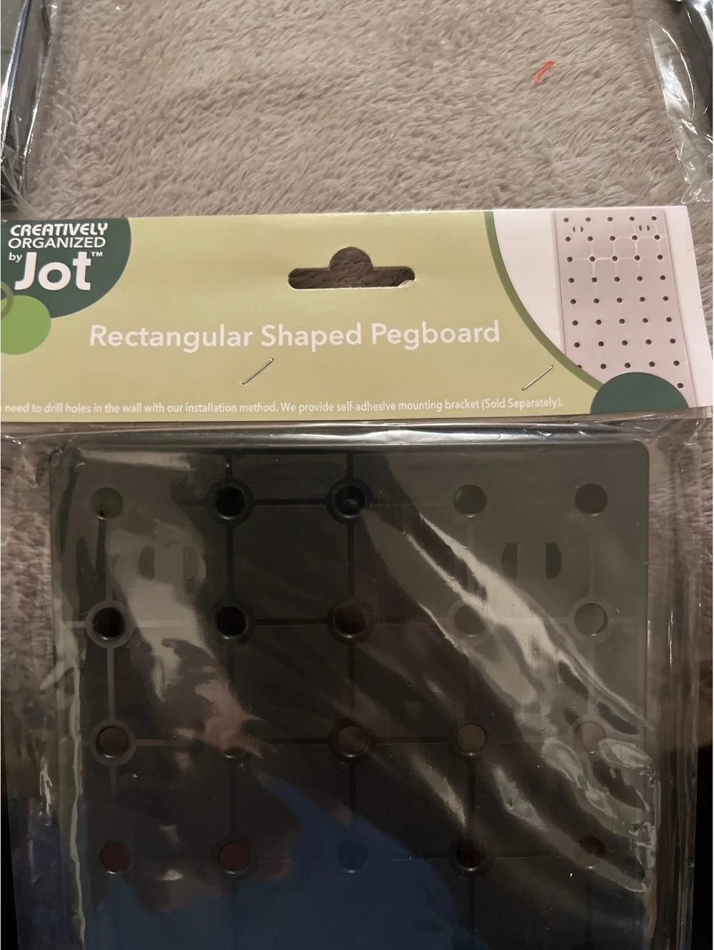 Creatively Organized by Jot Rectangular Shaped Pegboard Set
